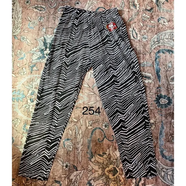 Zubaz NFL Unisex San Francisco 49ers Zebra Outline Comfy Pants M - Image 2