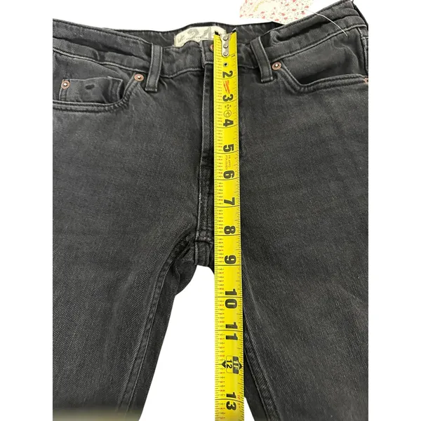 Free People NWT Raw High Rise Jeggings Skinny Jeans Washed Black Size 24 NWT - Image 6
