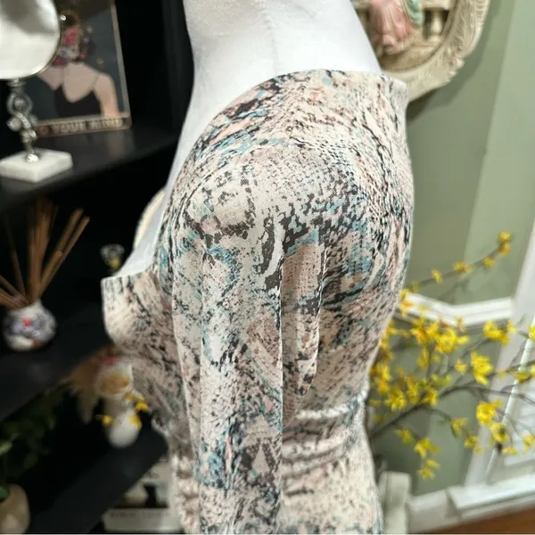 AFRM X Nordstrom Snake Skin Print Cut Out Bodysuit Size M - Image 7