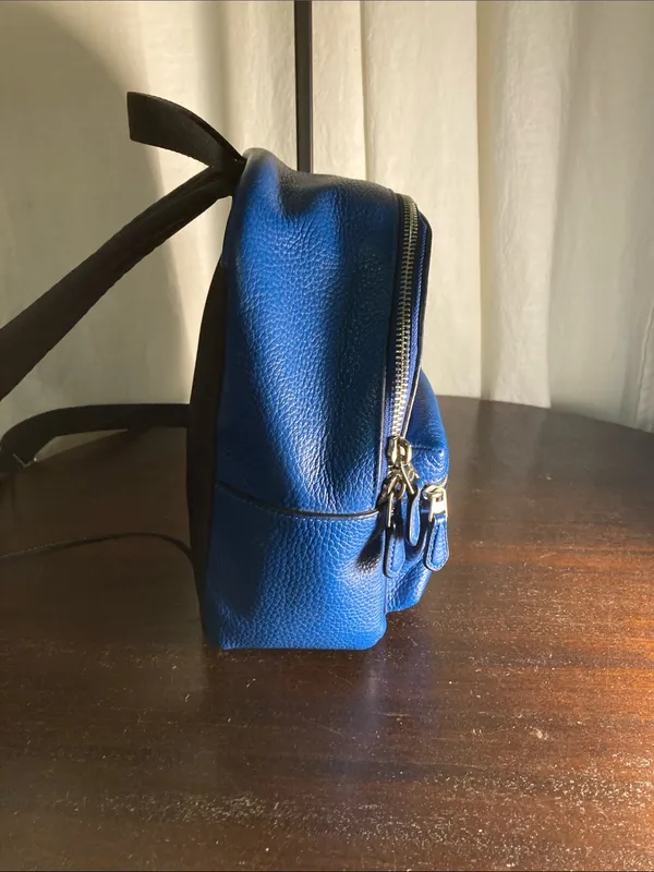 Coach Mini Pebbled Leather Backpack in Royal Blue - Image 5