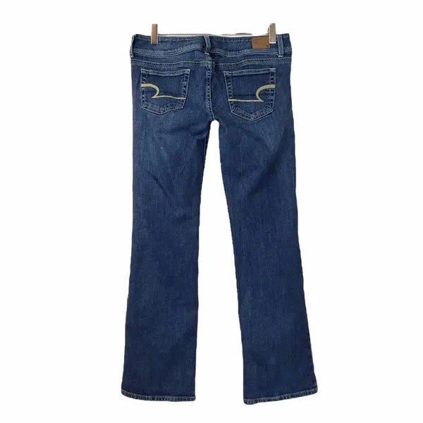 American Eagle Women’s Jeans Slim Boot Stretch Low Rise Medium Wash Size 4 Short - Image 2