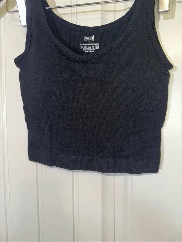 Pro-Fit Seamless Ribbed Sports Bra L NWOT Black - Image 3