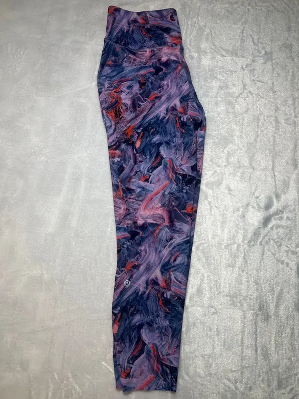 lululemon athletica Purple & Red Abstract Brushstroke Leggings - Image 7