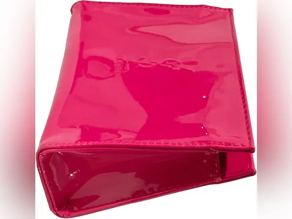 Yves Saint Laurent YSL Beauté Hot Pink Patent Cosmetic Pouch Makeup Bag clutch - Image 2