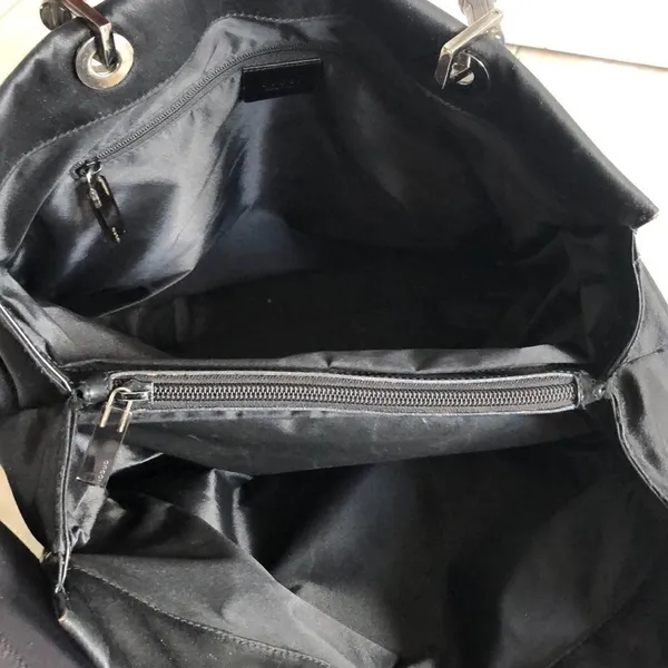 Gucci Black Double Bamboo Handle Tote Bag - Image 8