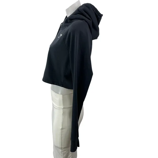 Gymshark Training Womens Black Long Sleeve Pullover Hooded Cropped Hoodie Size M - Image 2