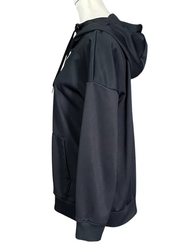 Mondetta Zip Up Performance High Neck Hoodie Sweatshirt Black Medium - Image 4