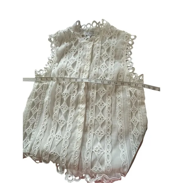 Endless Rose Lace Trim Crochet Mini Dress Sleeveless White Size M NWOT Romantic - Image 10