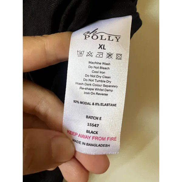 Oh Polly Elva Modal Sweetheart Neck Cowl Waist Maxi Dress in Black Size XL New - Image 10