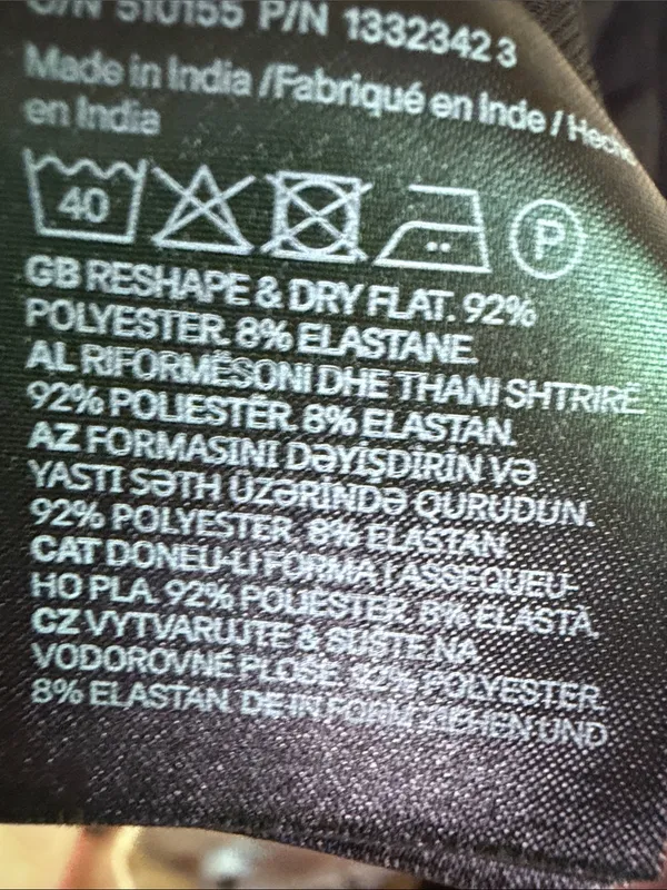 H&M Black Sleeveless Ruched Tank - Image 6