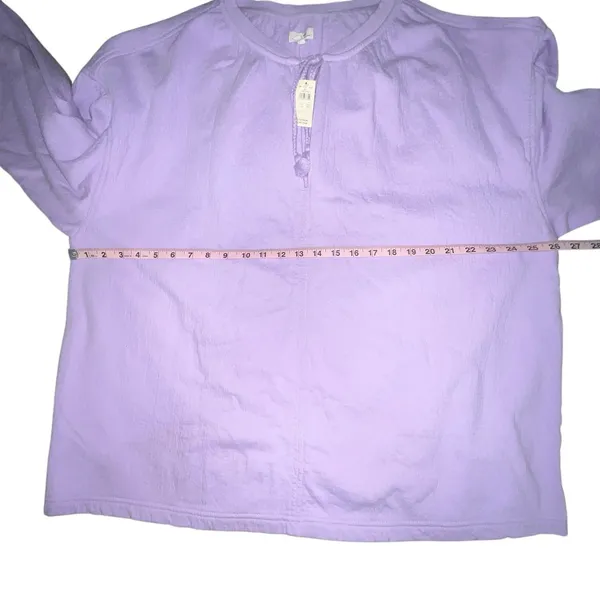 Aerie Easy Street Oversized Sweatshirt XL NWT Peasant Boho‎ Lavender Purple Boxy - Image 6