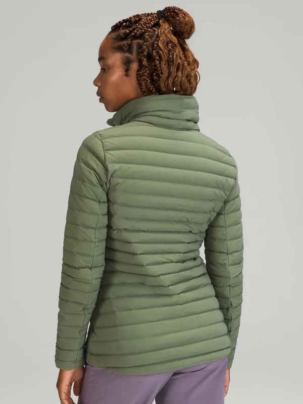 Lululemon Pack it Down Goose Down Puffer Packable Lightweight Jacket Twill Green - Image 2