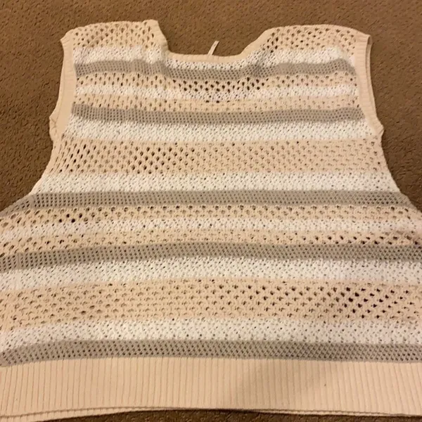Free People Women’s Striped Knitted Sweater Vest - Image 7