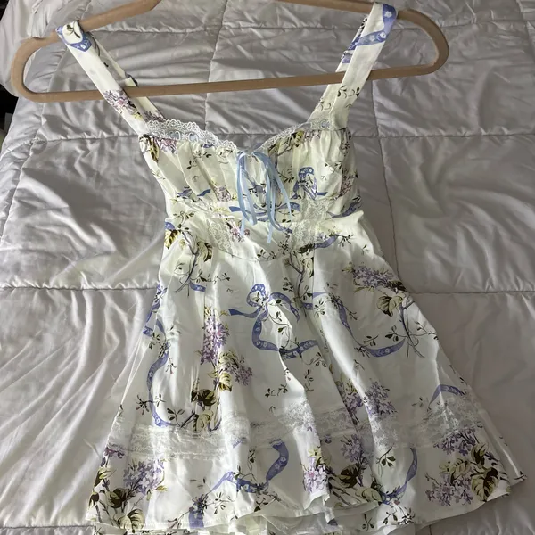Lilacfloral Mini Dress - Image 3