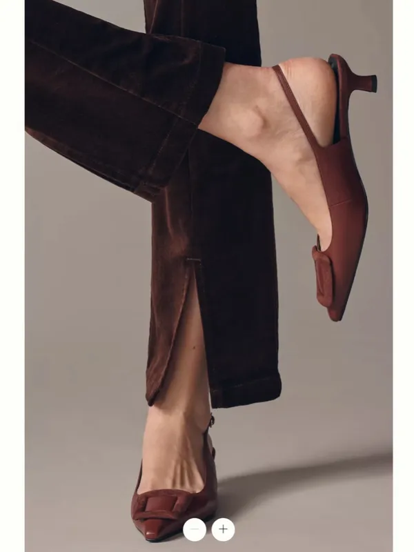 Anthropologie Maeve High-Rise Split-Front Velvet Skinny Pants - Image 4