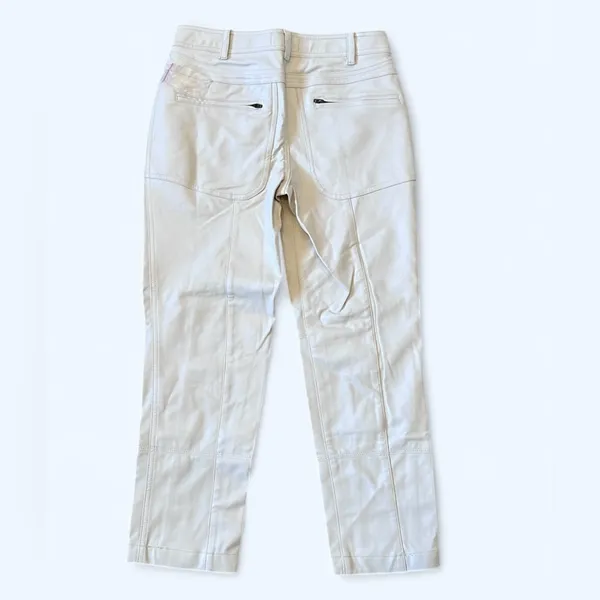 #79 NWOT Free People Rebel Vegan Leather Pants in Sugar Cookie Cream - Image 6