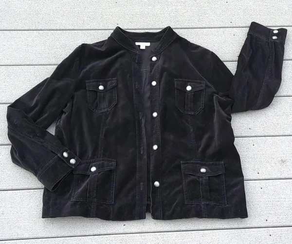 Charter Club Mock Neck Collar Velveteen Jacket - Image 8