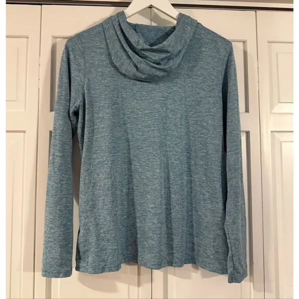 Nike dri-fit green hooded athletic long sleeve top M - Image 5
