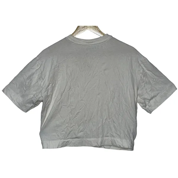 Abercrombie & Fitch Soft AF Essentials White Cotton Short Sleeve Crop Top Size S - Image 4