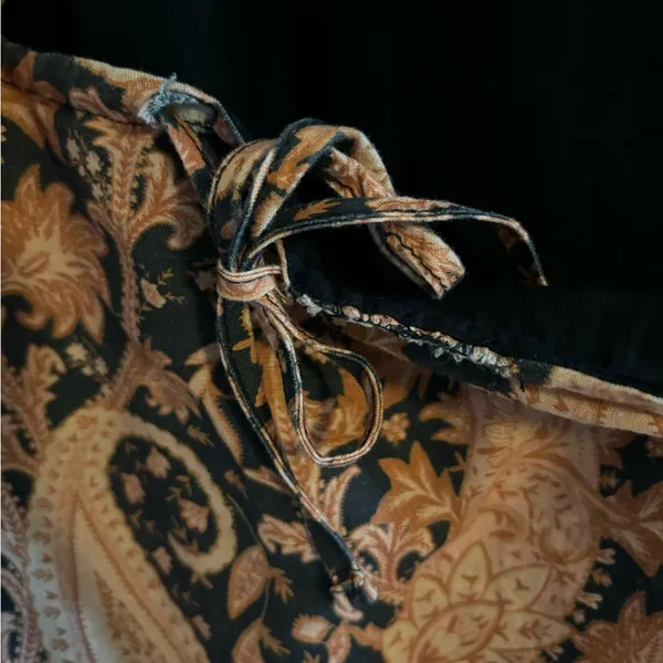 Charlie Holiday Anthropology Black and Orange Paisley Maxi Dress with Cutouts - Image 9