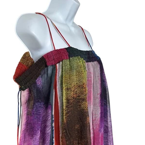 NWT Anthropologie Floreat Zora Dress Sz XS off the shoulder Multicolor - Image 14