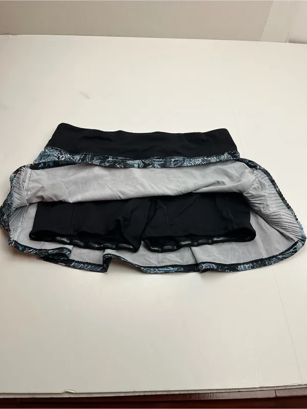 Lululemon‎ Play Off The Pleats Skirt Skort Eternal Wave Starlight Black Womens 8 - Image 6