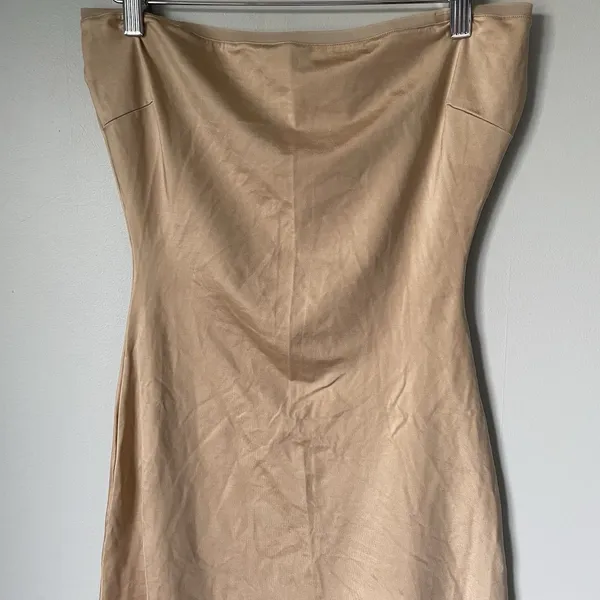 Spanx Strapless Body Shapewear Dress Nude Tan Tummy Control Women's Size Large - Image 3