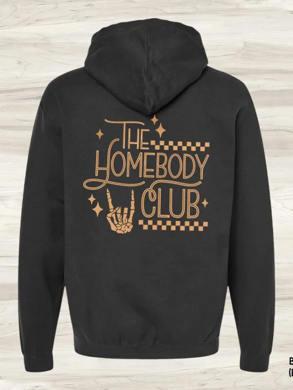 NWT Tultex Homebody Social Club Unisex Graphic Hoody Black Size 3XL - Image 3