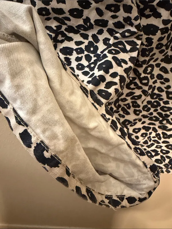 Zara Z1975 Wide Leg Animal Print Jeans Size 2 - Image 6