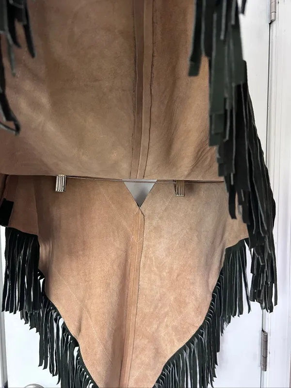 Poncho two tone western style Indian American horse size small/medium - Image 4