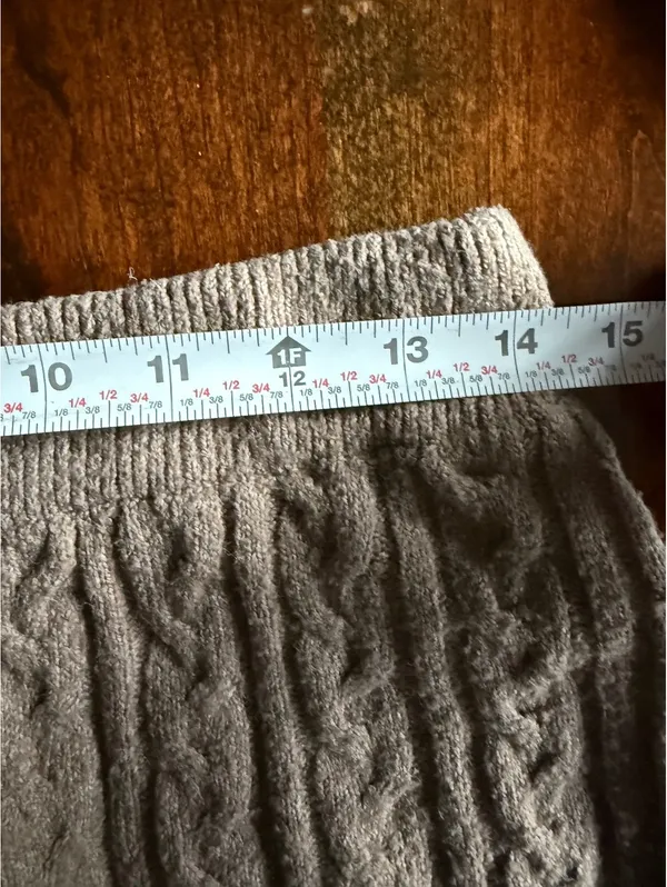 Pink Rose Tan Cable Knit Sweater and Pants Set Medium - Image 12