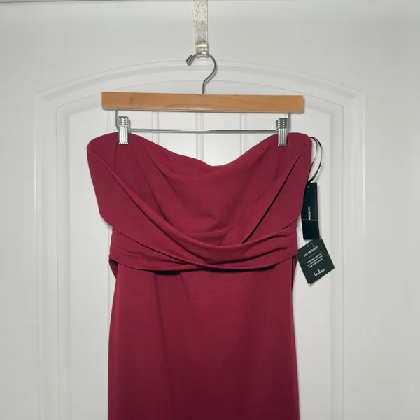 Lulus XL Own Night Berry Pink‎ Strapless Maxi Modern Evening Dress Sophisticated - Image 7