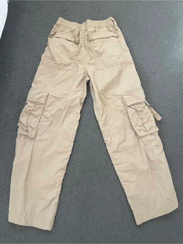 H&M Beige Cargo Utility Pants - Wide Leg - Image 2