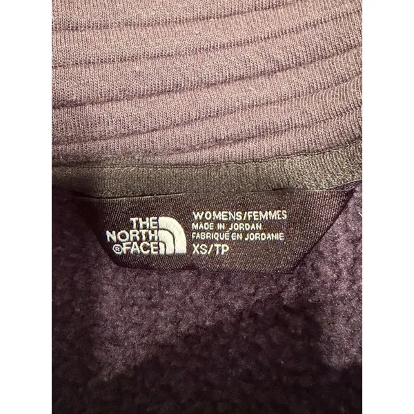 The North Face Womens XS Gray Moto Ribbed Full Zip Jacket Fleece Hoodie - Image 8
