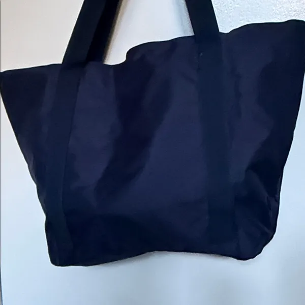Deep Navy Canvas Everyday Tote with Front Zip Pocket Blue - Image 3