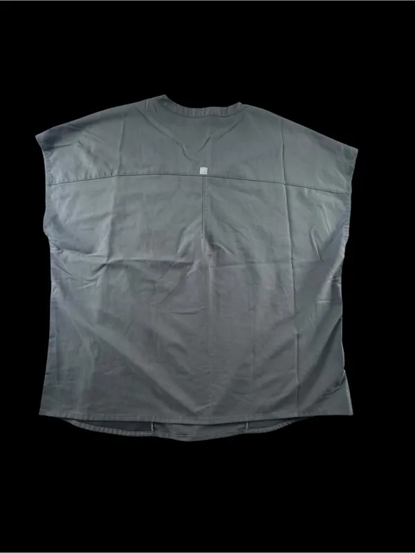 Fabletics Gray V-Neck Medical Scrub Top - Image 4