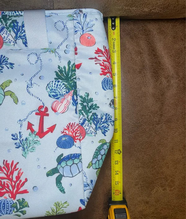 New Vera Bradley Lighten Up Sea Turtles Large Insulated Cooler Beach Bag Picnic - Image 11