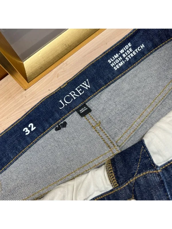 J.Crew Womens Slim-Wide High-Rise Semi-Stretch Denim Jeans Size 32 - Image 6
