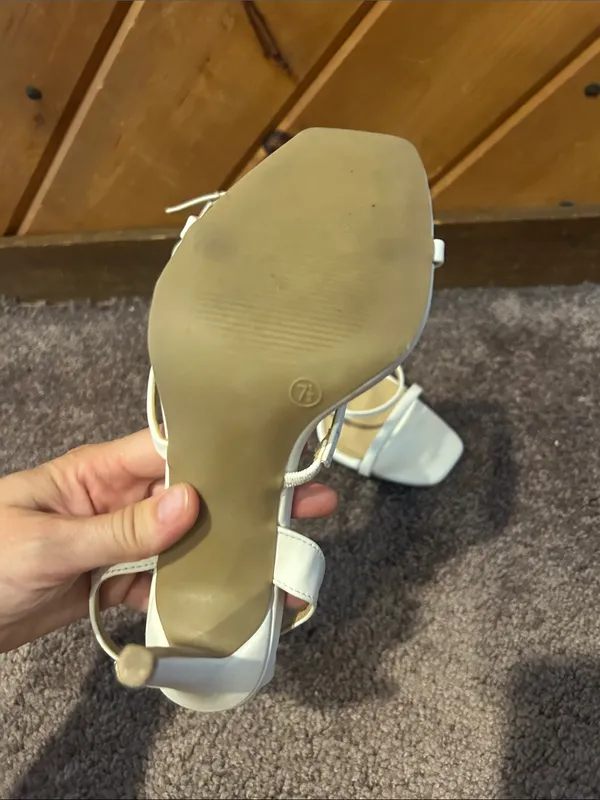 Lulus Leticiya White Ankle-Strap High Heel Sandals - Image 10