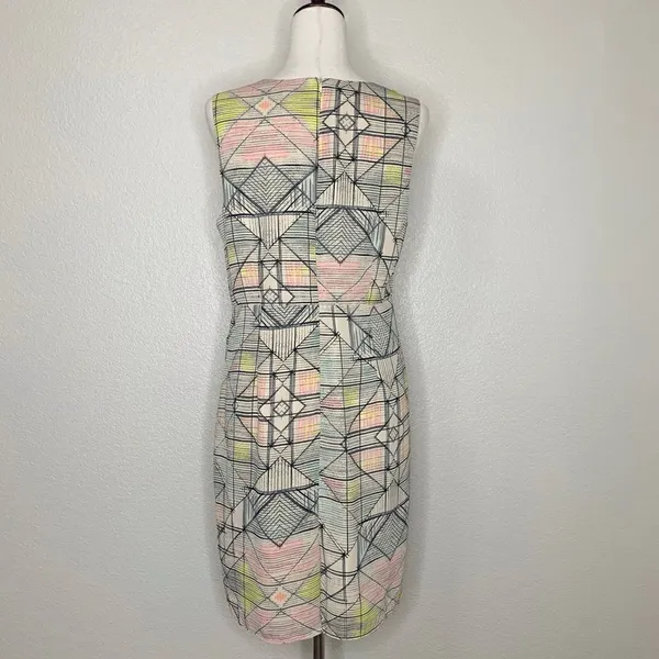 Forever 21 Geometric Print Sheath Dress, Sz Large - Image 8