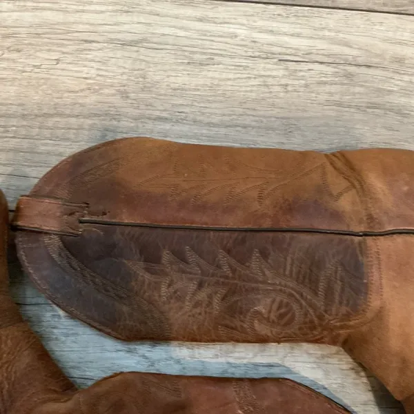 Abilene Women's Brown Leather Cowboy Boots size 5.5 M - Image 6