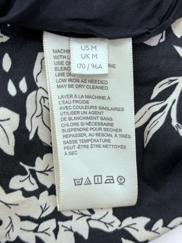 Free People Black Floral Open-Back Long-Sleeve Mini Dress - Image 9