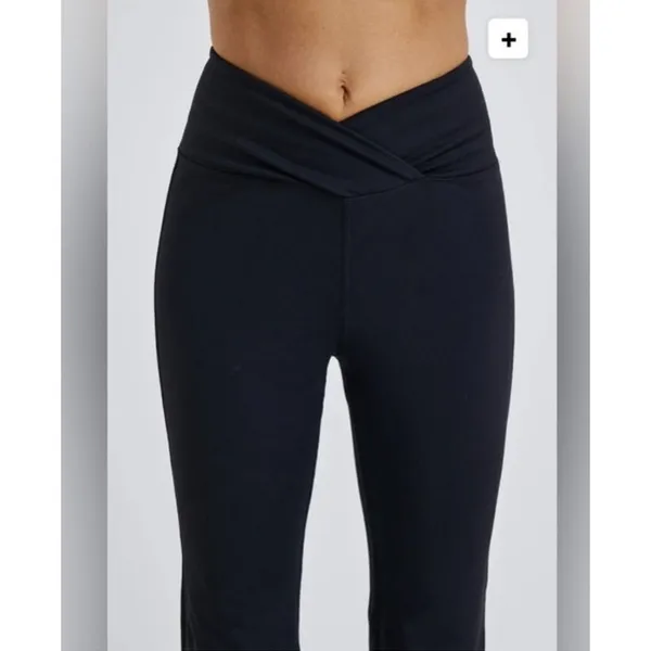 Year Of Ours Veronica‎ Flare Leggings Black Yoga Pants Size M - Image 7