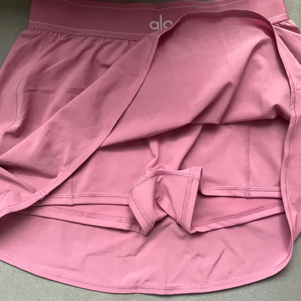 Alo Yoga Match Point Tennis Skirt Pink Wild Rose M - Image 5