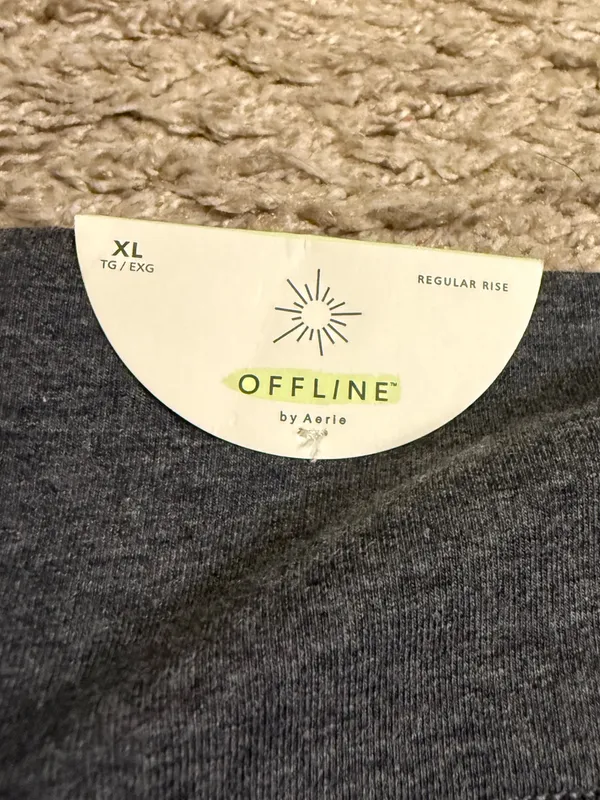 OFFLINE By Aerie Charcoal Gray OG Cotton Full Length Leggings - size XL - Image 6