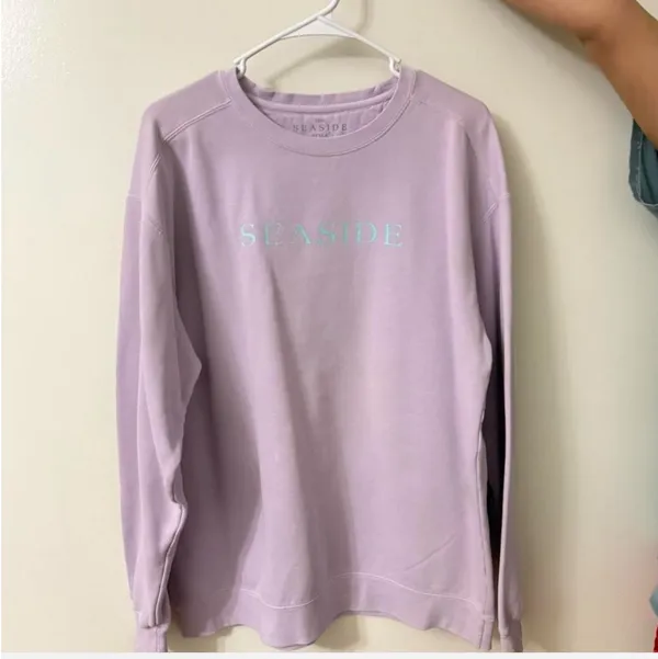 the seaside style Pastel purple sweatshirt #preppy size large - Image 2