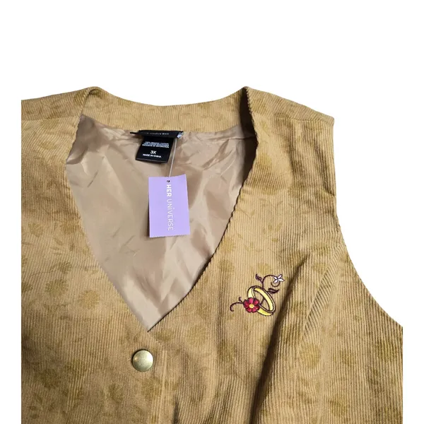 Her Universe Lord of The Rings Hobbit Corduroy Vest Size: 3X - Image 3