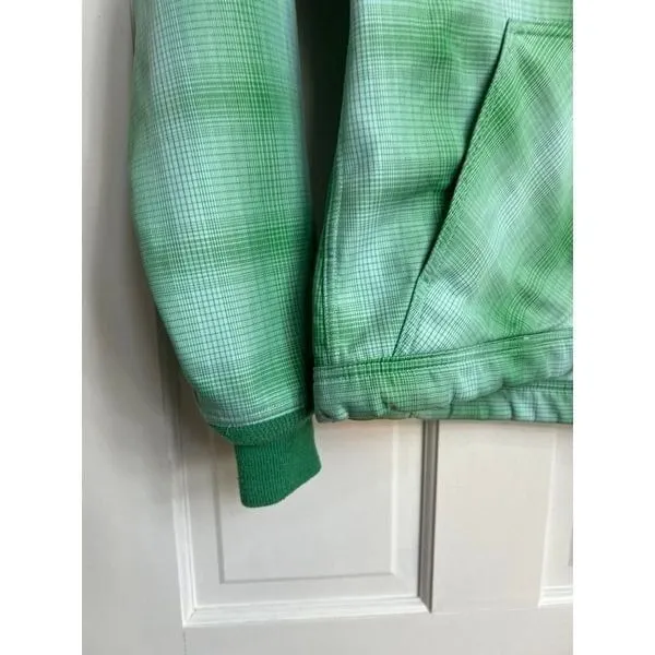 Patagonia Women's Small Green‎ Striped Hooded Fleece Lined Jacket Coat - Image 2