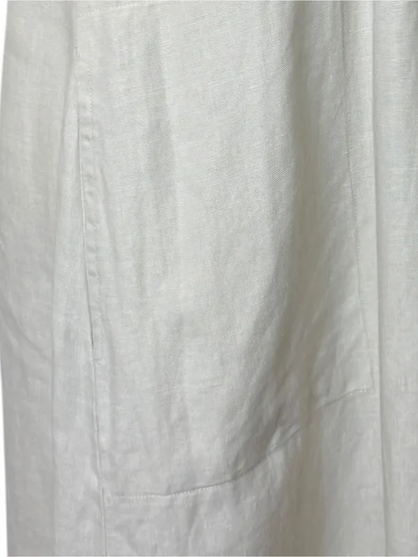Malvin Beige Linen Midi Dress Women’s Size S Sleeveless Collared Neutral Coastal - Image 10