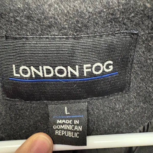 London Fog Charcoal Double-Breasted Peacoat - Image 3